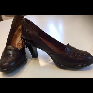 Sofft Chocolate Brian Leather Pumps 8 1/2 B